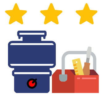 Three yellow stars and plumbing tools