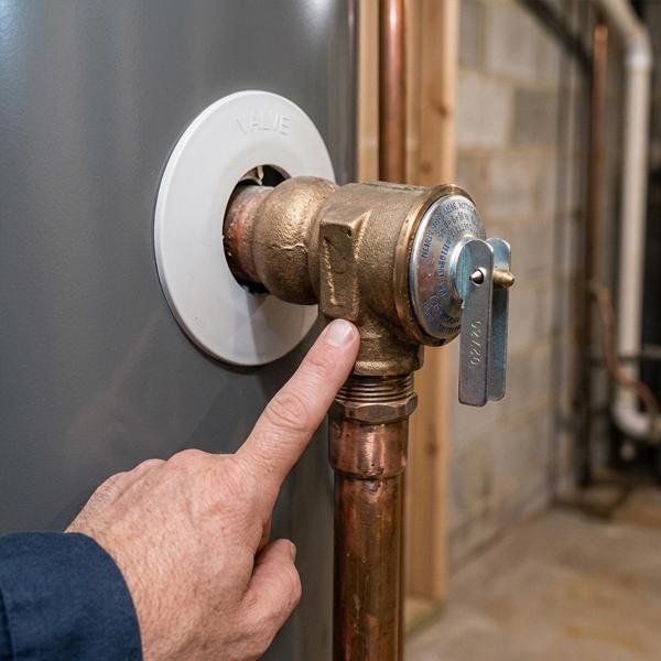 Pressure reducing valve on a residential plumbing system